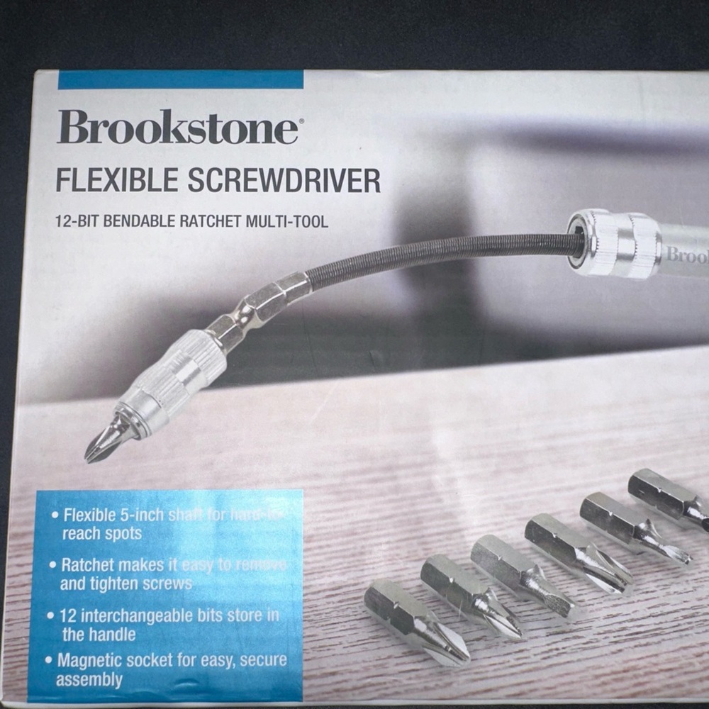 Flexible screwdriver with bits included